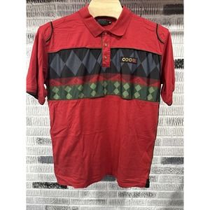 COOGI Polo Shirt Mens 3XL Red Black‎ Australia Cotton Grunge Streetwear Pullover